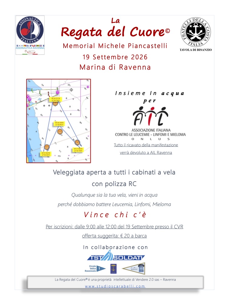 volantino regata del cuore